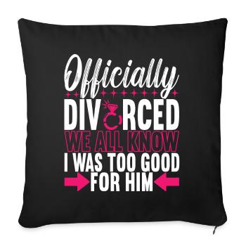 Divorce Divorcé - Housse de coussin décorative 45 x 45 cm - noir - Devant