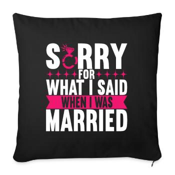 Divorce Divorcé - Housse de coussin décorative 45 x 45 cm - noir - Devant