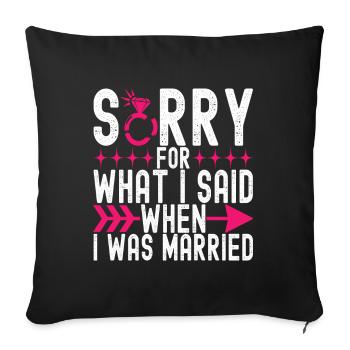 Divorce Divorcé - Housse de coussin décorative 45 x 45 cm - noir - Devant