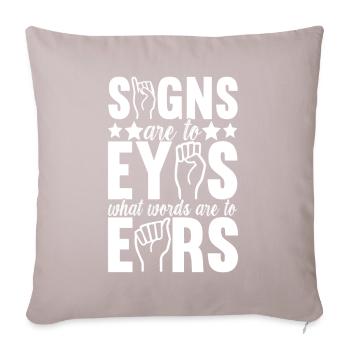 Deaf Deaf Mute Deaf - Sofa pillowcase 17,3'' x 17,3'' (45 x 45 cm) - light taupe - Front