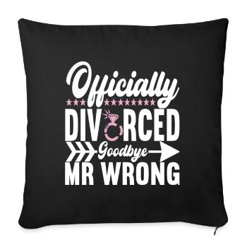 Divorce Divorcé - Housse de coussin décorative 45 x 45 cm - noir - Devant