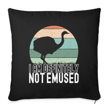 Emu Strauss - Sofa pillowcase 17,3'' x 17,3'' (45 x 45 cm) - black - Front