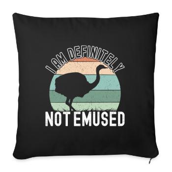 Emu Strauss - Sofa pillowcase 17,3'' x 17,3'' (45 x 45 cm) - black - Front