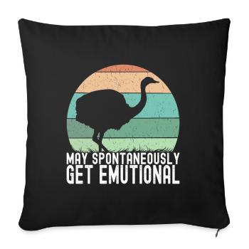 Emu Strauss - Sofa pillowcase 17,3'' x 17,3'' (45 x 45 cm) - black - Front