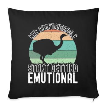 Emu Strauss - Sofa pillowcase 17,3'' x 17,3'' (45 x 45 cm) - black - Front