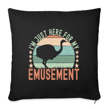 Emu Strauss - Sofa pillowcase 17,3'' x 17,3'' (45 x 45 cm) - black - Front