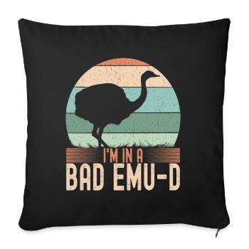 Emu Strauss - Sofa pillowcase 17,3'' x 17,3'' (45 x 45 cm) - black - Front