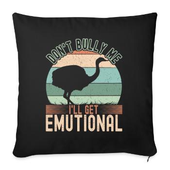 Emu Strauss - Sofa pillowcase 17,3'' x 17,3'' (45 x 45 cm) - black - Front