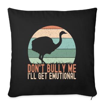Emu Strauss - Sofa pillowcase 17,3'' x 17,3'' (45 x 45 cm) - black - Front