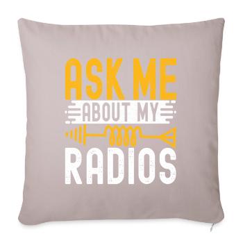 Ham Radio Ham Funker - Sofakissenbezug 45 x 45 cm - helles Taupe - Vorne