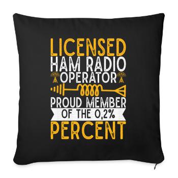 Ham Radio Ham Radio Operator - Sofa pillowcase 17,3'' x 17,3'' (45 x 45 cm) - black - Front