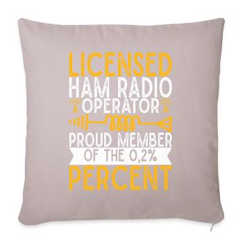 Ham Radio Ham Funker - Sofakissenbezug 45 x 45 cm - helles Taupe - Vorne
