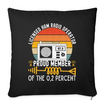 Ham Radio Ham Radio Operator - Sofa pillowcase 17,3'' x 17,3'' (45 x 45 cm) - black - Front