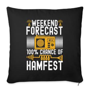 Ham Radio Ham Radio Operator - Sofa pillowcase 17,3'' x 17,3'' (45 x 45 cm) - black - Front