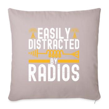 Ham Radio Ham Funker - Sofakissenbezug 45 x 45 cm - helles Taupe - Vorne