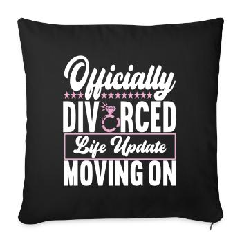 Divorce Divorcé - Housse de coussin décorative 45 x 45 cm - noir - Devant