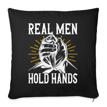 Arm wrestling arm wrestling - Sofa pillowcase 17,3'' x 17,3'' (45 x 45 cm) - black - Front