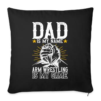 Arm wrestling arm wrestling - Sofa pillowcase 17,3'' x 17,3'' (45 x 45 cm) - black - Front