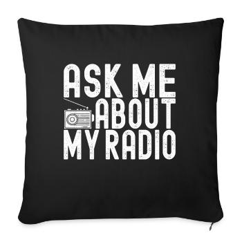 Ham Radio Ham Radio Operator - Sofa pillowcase 17,3'' x 17,3'' (45 x 45 cm) - black - Front