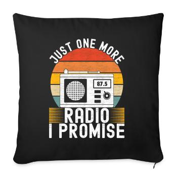 Ham Radio Ham Radio Operator - Sofa pillowcase 17,3'' x 17,3'' (45 x 45 cm) - black - Front