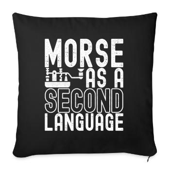 Ham Radio Ham Radio Operator - Sofa pillowcase 17,3'' x 17,3'' (45 x 45 cm) - black - Front