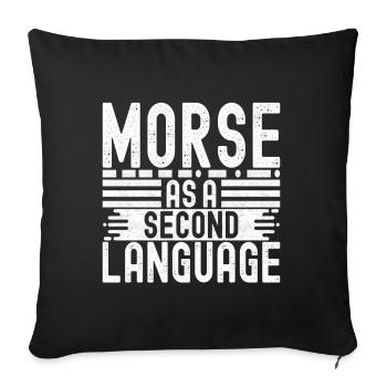 Ham Radio Ham Radio Operator - Sofa pillowcase 17,3'' x 17,3'' (45 x 45 cm) - black - Front
