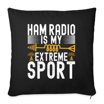 Ham Radio Ham Radio Operator - Sofa pillowcase 17,3'' x 17,3'' (45 x 45 cm) - black - Front