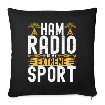 Ham Radio Ham Radio Operator - Sofa pillowcase 17,3'' x 17,3'' (45 x 45 cm) - black - Front