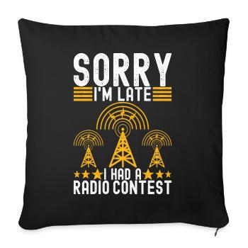Ham Radio Ham Radio Operator - Sofa pillowcase 17,3'' x 17,3'' (45 x 45 cm) - black - Front