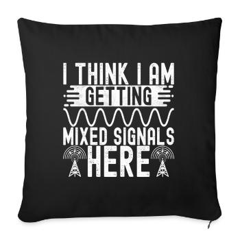 Ham Radio Ham Radio Operator - Sofa pillowcase 17,3'' x 17,3'' (45 x 45 cm) - black - Front