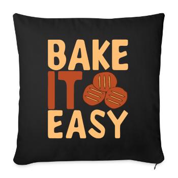 Bäcker Bäckerei Backen - Sofakissenbezug 45 x 45 cm - Schwarz - Vorne