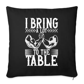 Arm wrestling arm wrestling - Sofa pillowcase 17,3'' x 17,3'' (45 x 45 cm) - black - Front