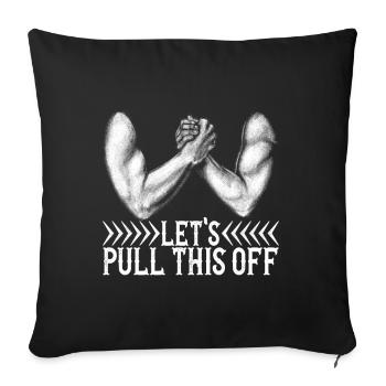 Arm wrestling arm wrestling - Sofa pillowcase 17,3'' x 17,3'' (45 x 45 cm) - black - Front
