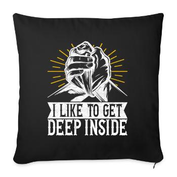 Arm wrestling arm wrestling - Sofa pillowcase 17,3'' x 17,3'' (45 x 45 cm) - black - Front