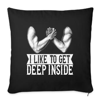 Arm wrestling arm wrestling - Sofa pillowcase 17,3'' x 17,3'' (45 x 45 cm) - black - Front