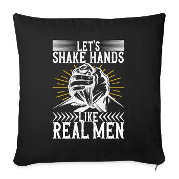 Arm wrestling arm wrestling - Sofa pillowcase 17,3'' x 17,3'' (45 x 45 cm) - black - Front