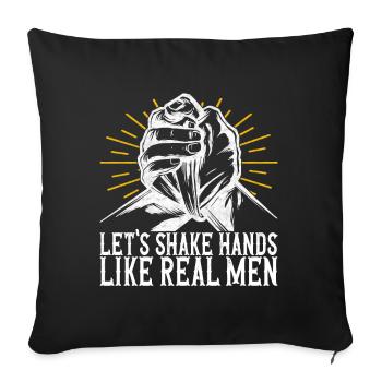 Arm wrestling arm wrestling - Sofa pillowcase 17,3'' x 17,3'' (45 x 45 cm) - black - Front