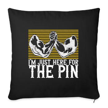 Arm wrestling arm wrestling - Sofa pillowcase 17,3'' x 17,3'' (45 x 45 cm) - black - Front