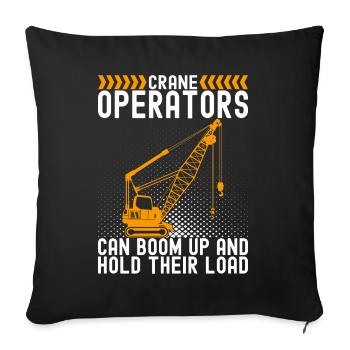 Crane operator Crane driver - Sofa pillowcase 17,3'' x 17,3'' (45 x 45 cm) - black - Front