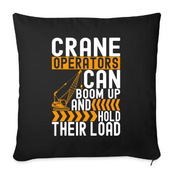 Crane operator Crane driver - Sofa pillowcase 17,3'' x 17,3'' (45 x 45 cm) - black - Front
