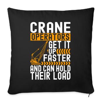 Crane operator Crane driver - Sofa pillowcase 17,3'' x 17,3'' (45 x 45 cm) - black - Front