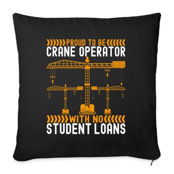 Grutier Grutier - Housse de coussin décorative 45 x 45 cm - noir - Devant