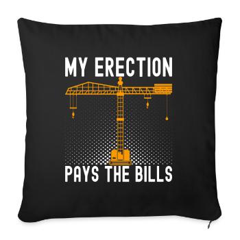 Crane operator Crane driver - Sofa pillowcase 17,3'' x 17,3'' (45 x 45 cm) - black - Front