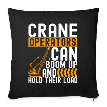 Crane operator Crane driver - Sofa pillowcase 17,3'' x 17,3'' (45 x 45 cm) - black - Front