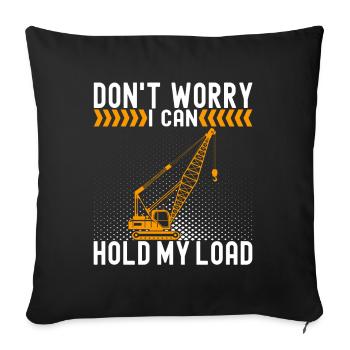 Crane operator Crane driver - Sofa pillowcase 17,3'' x 17,3'' (45 x 45 cm) - black - Front
