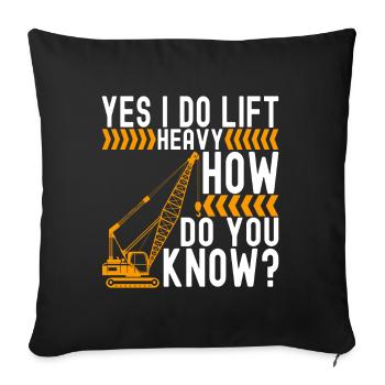Crane operator Crane driver - Sofa pillowcase 17,3'' x 17,3'' (45 x 45 cm) - black - Front
