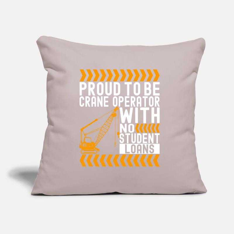 Crane operator Crane driver Sofa pillowcase 17,3'' x 17,3'' (45 x 45 cm)