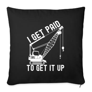 Crane operator Crane driver - Sofa pillowcase 17,3'' x 17,3'' (45 x 45 cm) - black - Front