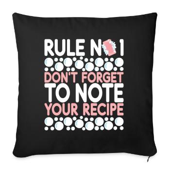 Soap maker soap making - Sofa pillowcase 17,3'' x 17,3'' (45 x 45 cm) - black - Front