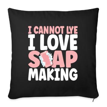 Soap maker soap making - Sofa pillowcase 17,3'' x 17,3'' (45 x 45 cm) - black - Front